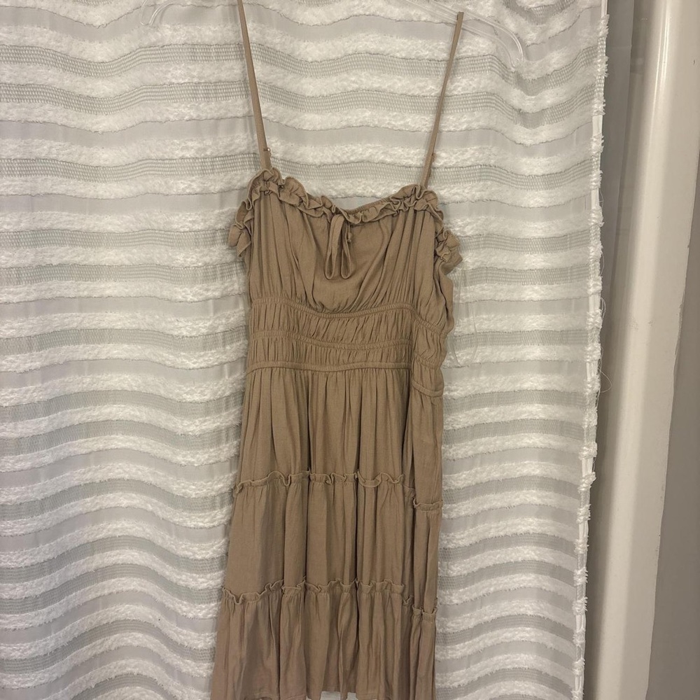 Trixxi Tan Mini Dress